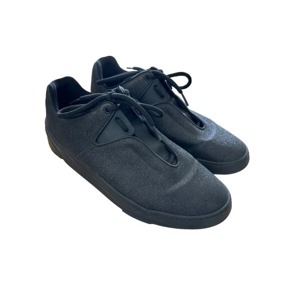 Christina Dior - Homme Glitter Leather & Leather Trim Sneakers in Black - Picture 1 of 8